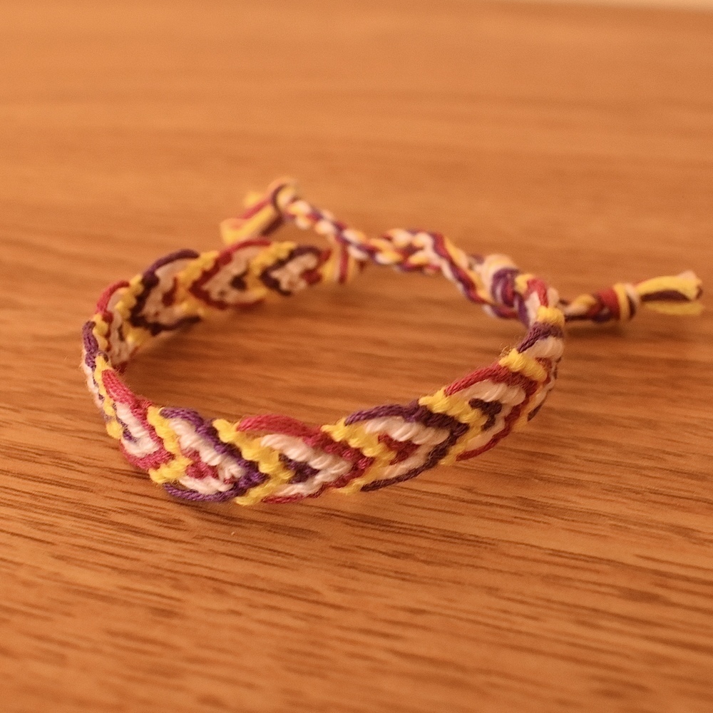 Pink and Purple Clouds Woven Bracelet